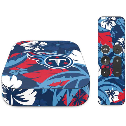 NFL Tennessee Titans Tropical Print Apple TV Skin